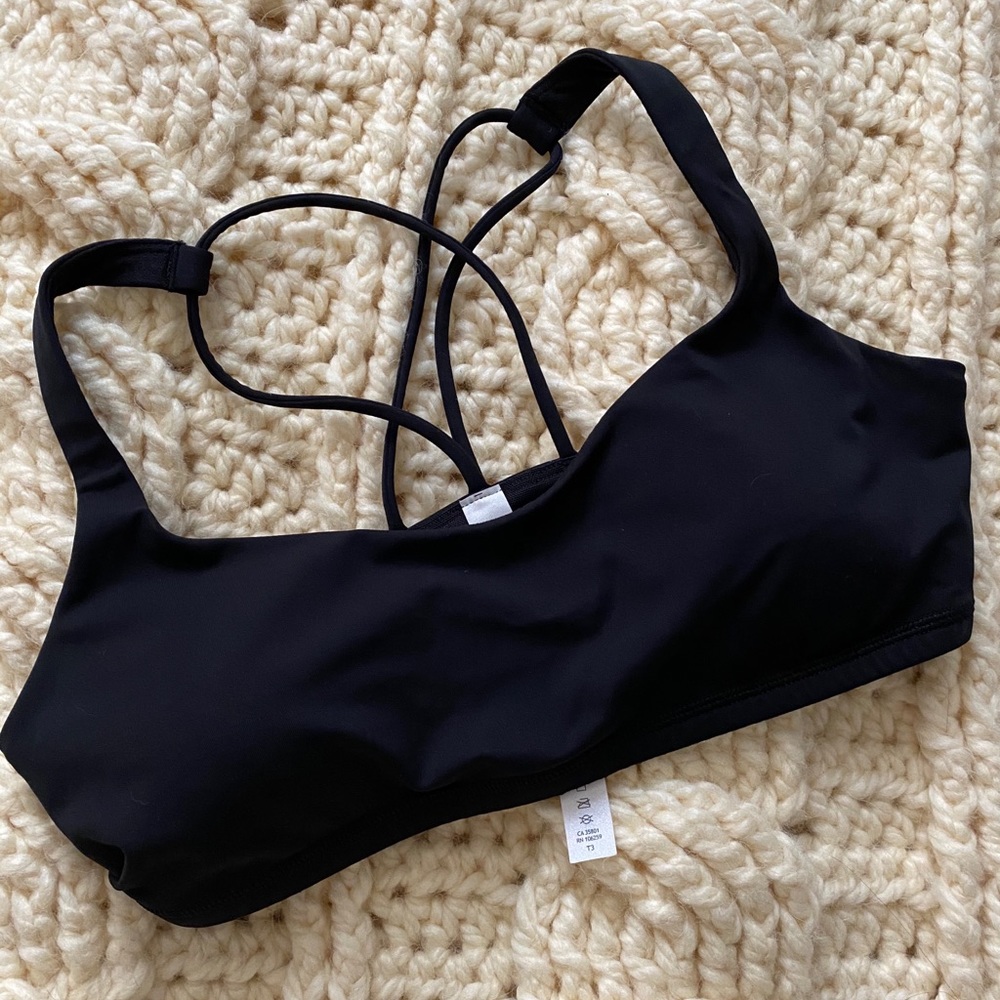 lululemon sports bra, black, size 8